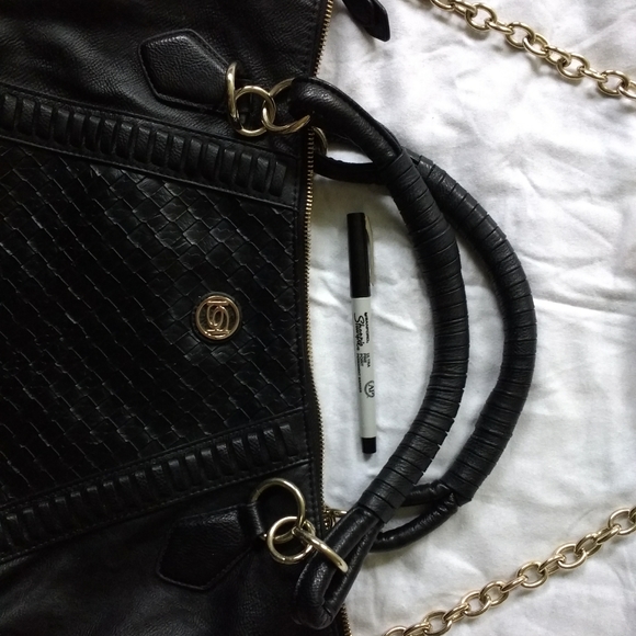 🚫Woven faux leather tote or shoulder bag - Picture 3 of 8